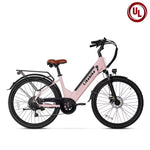 Bicicleta Elétrica Likebike MY2 Modelo Passante 26 Polegadas para Adultos, E-bike de Deslocamento Diário Certificada UL 2849