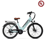 Bicicleta Elétrica Likebike MY2 Modelo Passante 26 Polegadas para Adultos, E-bike de Deslocamento Diário Certificada UL 2849