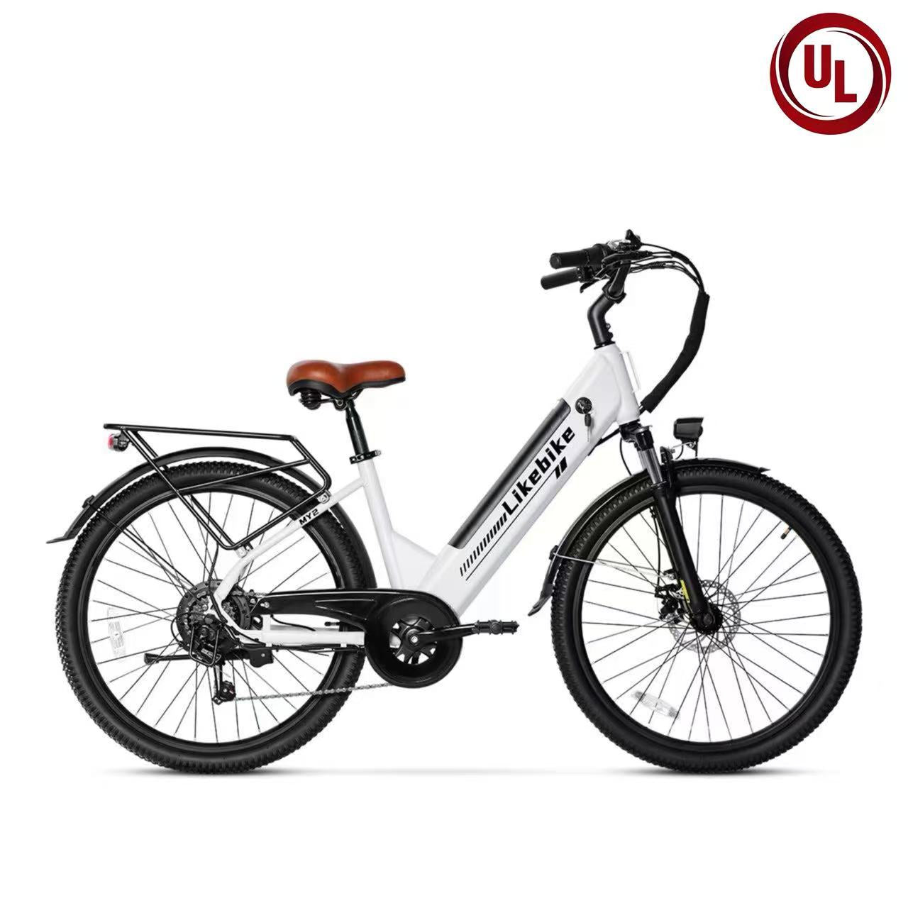 Bicicleta Elétrica Likebike MY2 Modelo Passante 26 Polegadas para Adultos, E-bike de Deslocamento Diário