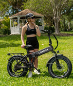 Likebike Cityfun Bicicleta Elétrica Dobrável com Pneus Grandes, Potência de Pico 1500W, Bicicleta Elétrica Portátil para Todo Terreno