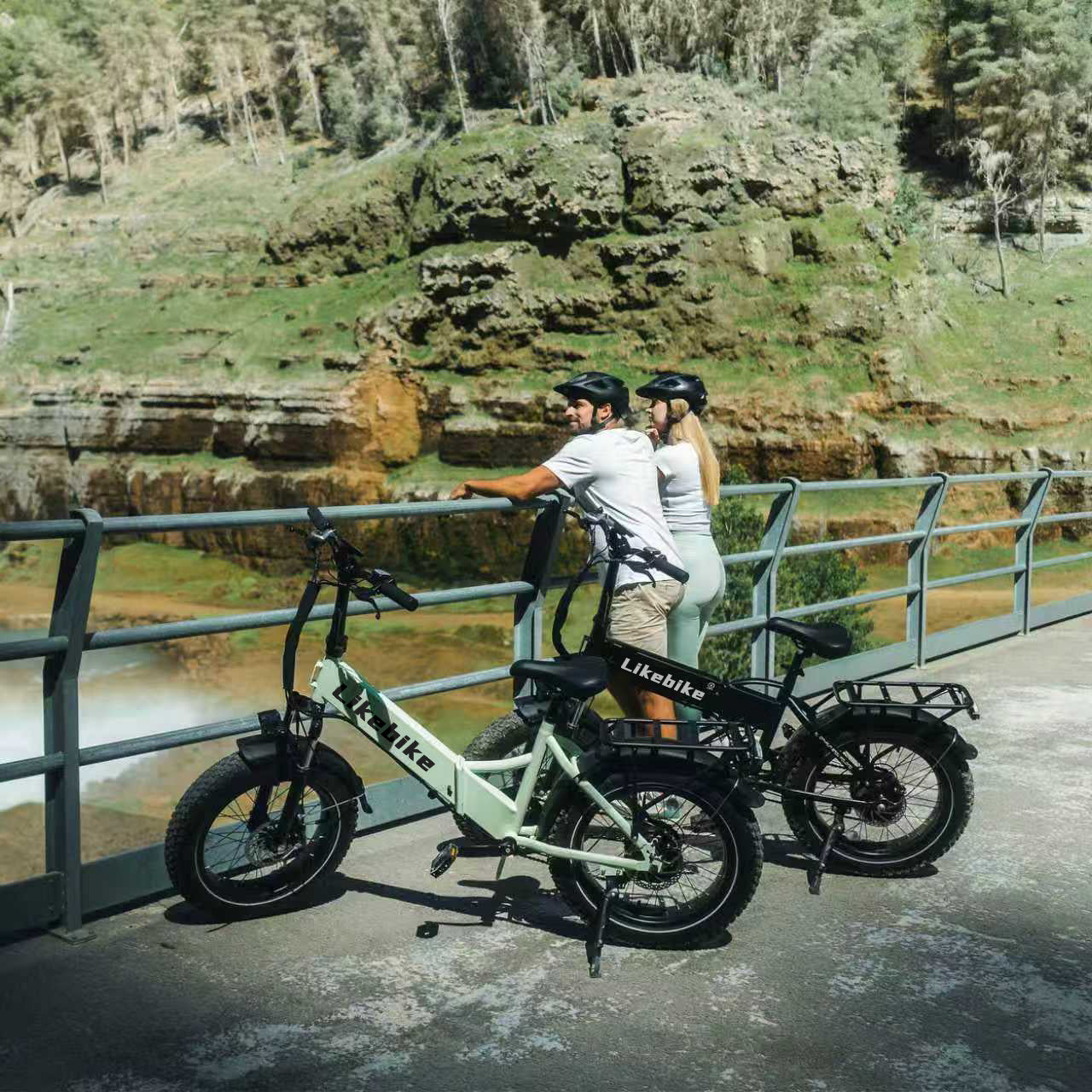 Likebike Cityfun Bicicleta Elétrica Dobrável com Pneus Grandes, Potência de Pico 1500W, Bicicleta Elétrica Portátil para Todo Terreno