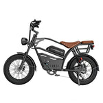 LikeBike Bicicleta Elétrica Retrô com Banco Traseiro e Pneus Largos U9